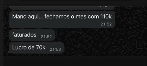 110k mês 70k lucro